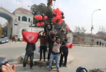 नेविसंघले सिंहदरबारमा उडाए कालो झण्डा !