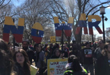 ह्वाइट हाउस अगाडि भेनेजुयलाको पक्षमा विशाल जनप्रदर्शन