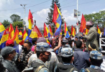 राप्रपाको प्रदर्शनमा प्रहरीको हस्तक्षेप !अध्यक्ष कमल थापा पक्राउ