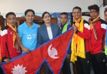 नेपाली कराते टोली चेक प्रस्थान