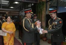 प्रधानसेनापति पूर्णचन्द्र थापा औपचारिक कार्यक्रम सम्पन्न गरी स्वदेश फिर्ता