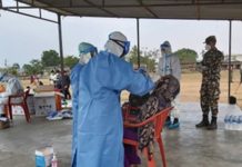 भुल्के मस्जिदमा सेनाद्वारा स्वाब सङकलन