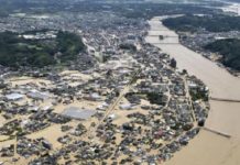 जापानमा बर्षाका कारण दर्जनभन्दा बढी व्यक्ति हराए