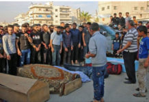 सिरियाको इदलिब प्रान्तमा हवाई हमलामा मृत्यु हुने पचास नाघ्याे