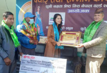 युरो किड्सद्वारा सम्मानित भइन् मिस नेपाल नम्रता