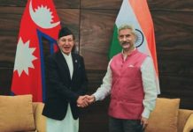 परराष्ट्रमन्त्री खड्का र भारतका विदेशमन्त्रीबीच भेटवार्ता