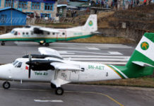 तारा एयरको (९एन एइटी) कल साइनको ट्विनअटर विमान मुस्ताङको लेतेमा ठोक्किएको आशङ्का