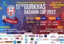 ११ औं गोर्खाज दशैं कप फुटबल प्रतियोगिता हुने