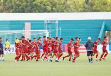 एएफसी यू–१७ एसियन कप छनोटमा नेपालले थाइल्याण्डसँग खेल्दै