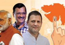 गुजरातमा भाजपाको १५२ स्थानमा अग्रता