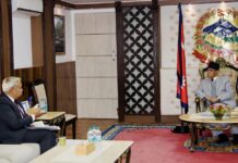 प्रधानमन्त्री ‘प्रचण्ड’सँग भारतीय राजदूत नवीन श्रीवास्तवबीच भेटवार्ता