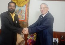 कांग्रेसका नेता विमलेन्द्र निधि र नेपालका लागि इजरायली राजदूत खनान गोदेरबीच भेटघाट