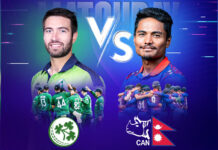 विश्वकप छनोटको प्लेअफ फाइनलमा आयरल्याण्डविरुद्ध नेपालले २०० रन पुरा