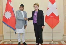 राष्ट्रपति पौडेल र स्वीट्जरल्याण्डका समकक्षी एमहर्डबीच भेटवार्ता