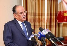 प्रचण्डले भारतविरुद्धको भलिबल खेलमा जित हासिल गर्ने खेलाडीलाई दिए बधाई