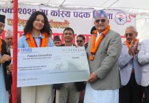 पलेशा गोवर्धन नगदसहित सम्मानित