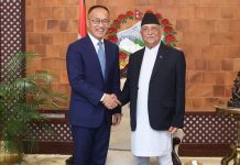 प्रम केपी र चीनका प्रतिनिधिमण्डलबीच शिष्टाचार भेट