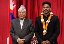 देशलाई विश्वभर चिनाउने खेलको विकास गर्न ध्यान दिनुपर्छ : राष्ट्रपति