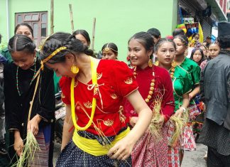 इलाम बजारमा रोपाइँ जात्रा मनाइयाे