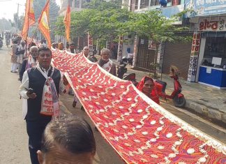 जानकी मन्दिरमा १ सय ११ मिटर लामो विशेष चुनरी अर्पण
