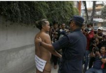 नाङ्गै विरोध प्रदर्शन गर्ने लिम्बुलाई ६ महिना कैद !