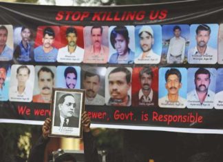 Hundreds protest in Indian capital against deaths of sewer cleaners