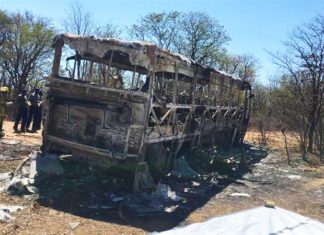 बसभित्र राखिएको ग्यास सिलिन्डर विस्फोट हुँदा ४२ जनाको मृत्यु