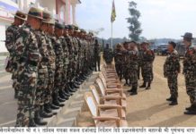 प्रधानसेनापति महारथी पूर्णचन्द्र थापाद्वारा निरीक्षण भ्रमण