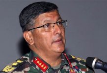 जंगी अड्डाभित्र जंगीए प्रधानसेनापति थापा