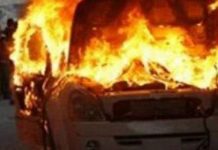 नगरप्रमुख चढ्ने गाडीमा आगजनी