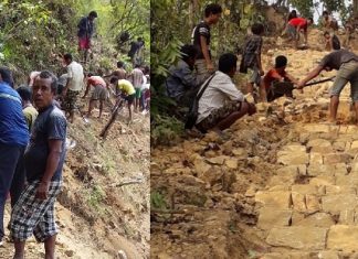 समृद्ध सिन्धुली अभियानले सेनासँग मिलेर यसरी बनाउँदैछ पदमार्ग (तस्बिरसहित)