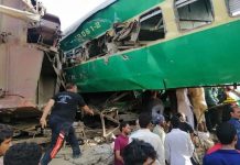 पाकिस्तानको पञ्जाबमा दुई रेल ठोक्किदा ११ जनाको मृत्यु