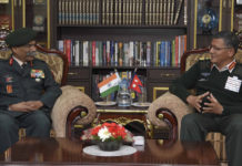 प्रधानसेनापति थापा र भारतीय सेनाका लेफ्टिनेन्ट जनरलबीच भेटवार्ता