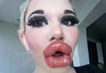 दुनियाँकै ठूलो ओठ भएकी युवती