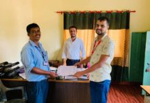 आइएमई पे र लालबन्दी खानेपानीवीच सम्झौता