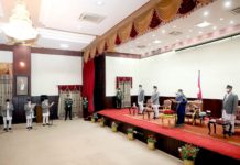शितल निवासमा नवनियुक्त मन्त्रीहरुले लिए सपथ