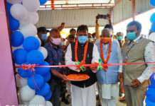 मुख्यमन्त्री लालबाबु राउतद्वारा अक्सिजन प्लान्ट उद्घाटन