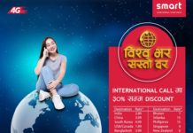 अव स्मार्ट टेलिकममा अन्तर्राष्ट्रिय कल ३० प्रतिशत छुट