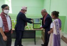 पिसीआर मेसिन एवं किट हस्तान्तरण