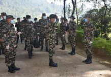 प्रधान सेनापति शर्माद्वारा सुर्खेतस्थित पश्चिम कमाण्ड हे.क्वा. को निरीक्षण