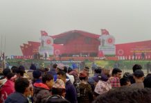 एमाले महाधिवेशन उद्घाटन स्थलमा बिहानैदेखि भीड