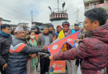 गृह जिल्लाबाट सुरु गरे अभिनयले साइकल यात्रा