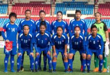 नेपाल-बंगलादेश १८ महिला साफ फुटबलमा भिड्दै