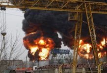 रुसको इन्धन डिपोमा युक्रेनको हवाई हमला