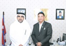 पर्यटनमन्त्री श्रेष्ठसँग कतारका राजदुत हैलको शिष्टाचार भेट