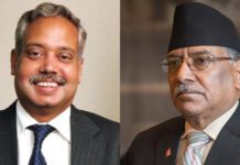 प्रचण्ड र भारतीय राजदूतबीच भेटवार्ता