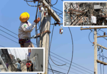 पोलभाडा नतिरेका इन्टरनेटका तार काट्दै विद्युत प्राधिकरण