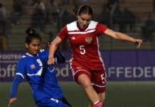 साफ यू-१७ महिला च्याम्पियनसिपमा नेपाल रसियासँग पराजित