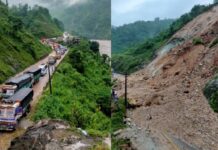 नारायणगढ–मुग्लिन सडकको पहिरोकाे जाेखिम