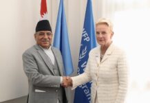 प्रधानमन्त्री र विश्व खाद्य कार्यक्रमका कार्यकारी निर्देशकबीच भेटवार्ता